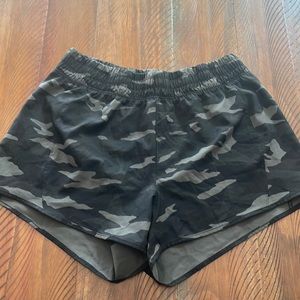 Camo running shorts